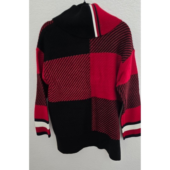 Tommy Hilfiger Plaid Cowl Neck Sweater Size Small - Picture 6 of 7